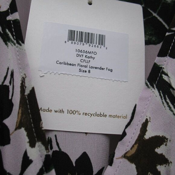 NWT Diane Von Furstenberg Lavender Silk Wrap Dress - Picture 8 of 10